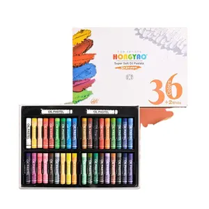 קופסא מותאמת אישית 36 צבעים מסיס במים צעצועי ציור סט פסטלים שמן גלריה פסטלים שמן מגש פנימי ידידותי לסביבה + קופסת נייר 10 סטים