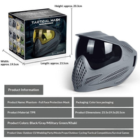 Equipo Táctico para Exteriores Yx, Máscara Protectora Facial Completa para Paintball, Lentes Intercambiables para Ciclismo