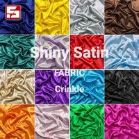Tissu en Satin Offre Spéciale 2023 Polyester, couleur unie, crêpe teinte, châle en Satin, tissu pour robe de mariée, tissu pour vêtements, ruban de satin