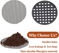 50 pièces Pot de plantes trou maille tampons rond Pot de fleur Drainage couvre prévenir la perte de sol bonsaï fond grille tapis jardinage essentiel