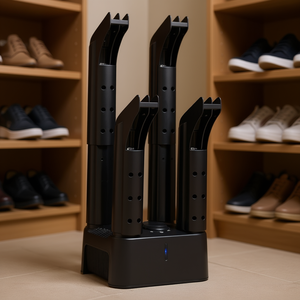 Séchoir à chaussures électrique 4 paires avec minuterie pour la prévention des odeurs et de la moisissure, modèle noir D0100HA8PW7 - Product Image 2