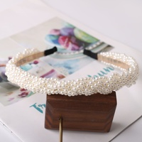 Nouveau design magnifique serre-tête de mariée en perles blanches larges, accessoires de mariage, bandeau de mariée en perles