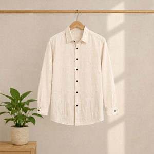 Camisa de Lino de Manga Larga para Hombre |   Elegante y Casual, Edición Premium, Secado Rápido y Sin Arrugas, Corte Regular - Product Image 1