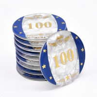 Ensemble de jetons de poker YH, luxe, sur mesure, jetons de casino en acrylique, plaques de jetons de poker, jetons carrés