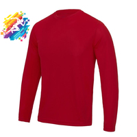 Camiseta de Manga Larga para Hombre, a Rayas, 100% Algodón, de Secado Rápido, Personalizable, Talla Grande, de Formula1 Industries