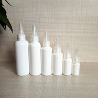 Meilleur fournisseur d'emballages, vente chaude : Bouteille en plastique PE blanche opaque de 10-500 ml, bouteille à bec long, flacon cosmétique sous-emballé