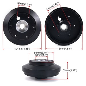 Aluminum Alloy Wheel <b>Spacer</b> 16-20 Inch 5 Hole 114.3mm PCD Black For Retrofit Upgrade - Product Image 5