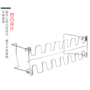 Support pliable en acier inoxydable pour cuisses de poulet, pour four, barbecue, multifonctionnel, Portable, facile à nettoyer, résistant à la rouille - Product Image 2