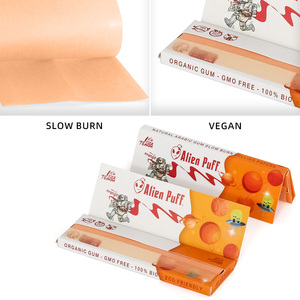 กระดาษมวนบุหรี่ Alien Puff Orange 1 1/4  แบบธรรมชาติ  ยี่ห้อ Natural Gum Arabic  เผาไหม้ช้า  พรีเมียม  บางพิเศษ  ไม่ฟอกขาว  รับทำโลโก้ตามสั่ง - Product Image 2