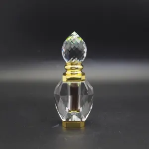 Grosir botol kristal bentuk berlian 3ML 6ML botol kristal untuk minyak Attar