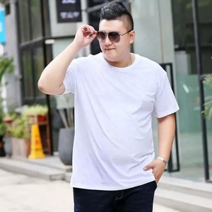 T-shirts respirants pour hommes grandes tailles 100% coton, hauts d'été 12XL, t-shirts unis surdimensionnés à manches courtes - Product Image 3