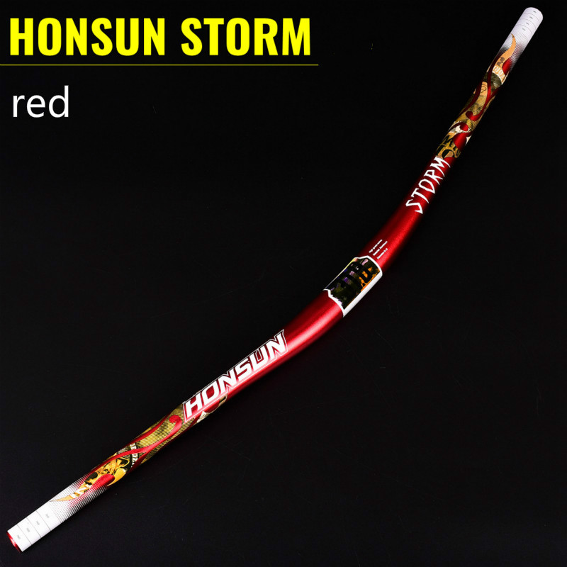 Guidon VTT Alliage Aluminium 31.8mm - 780mm Super Léger - Grand Angle Rouge Pour Vélo Montagne