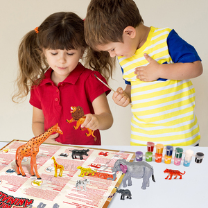 Kit <span class=keywords><strong>de</strong></span> pintura <span class=keywords><strong>de</strong></span> animales salvajes para niños, Kit <span class=keywords><strong>de</strong></span> pintura DIY, productos educativos - Product Image 4
