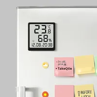 Thermomètre hygromètre numérique LCD électronique domestique ultra-fin et simple, affichage mensuel, batterie, plexiglas