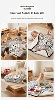Cadeau personnalisé parent-enfant, couverture en laine à faire soi-même, graffiti, dessin animé, éducation précoce, entraînement cérébral, tapis à colorier interactif