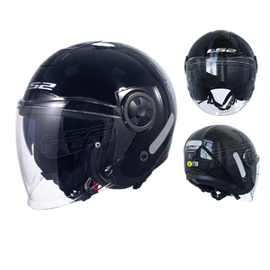Casco <span class=keywords><strong>de</strong></span> Motocicleta para Todas las Estaciones LS2 OF620, Medio Casco con Lente Doble, Diseño Tres Cuartos Universal para Scooter, para Hombres y Mujeres, Nuevo Material ABS con Espuma - Product Image 3