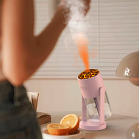 Produits uniques, diffuseur d'air ultrasonique portable de bureau, mini petit volcan flamme H20, humidificateur d'air électrique pour voiture et maison