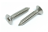 # Vis à tête plate pour tôles 8 x 1 pouce, vis à tête plate en acier inoxydable 410, vis autotaraudeuses à tête Phillips