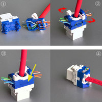Cable giratorio CAT6 RJ45, dispositivo de inserción LAN, Keystone, módulo Ethernet, Gigabit, UTP, herramienta, enchufe de Internet gratis
