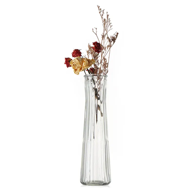 Custom Tall Decoration vase Floral Abstract Glass Vase For Wedding