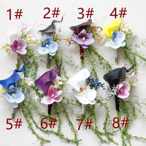 Corsages <span class=keywords><strong>de</strong></span> lys artificiels <span class=keywords><strong>de</strong></span> style européen pour mariages, fleurs <span class=keywords><strong>de</strong></span> poignet pour mariées et mères, célébrations du Nouvel An, Chine Hubei - Product Image 3