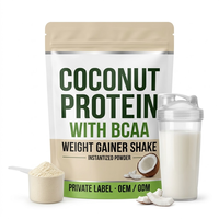 Poudre de protéines aromatisée à la noix de coco en gros avec BCAA pour prise de masse, 5kg, OEM ODM, Marque Privée