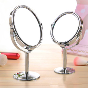 Desktop Makeup Mirror Metal Double Sided Round Rotatable High Definition Magnifying Beauty Mirror Large Size <b>Dressing</b> Table - Product Image 1