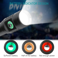 BORUiT lampe de poche de plongée sous-marine IP68, indice d'étanchéité le plus élevé, lampe de plongée professionnelle alimentée par 18650/batterie avec corde à main