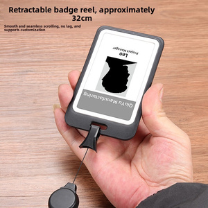 <span class=keywords><strong>Porte</strong></span>-<span class=keywords><strong>badge</strong></span> <span class=keywords><strong>transparent</strong></span> double face extensible avec cordon pour carte d'identité - Product Image 2