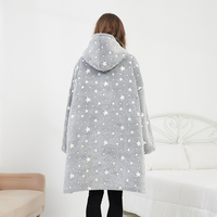 Hoodie Sherpa Confortable Taille Unique Personnalisable Uni pour Adulte, Sweat-shirt Polaire Portatif Type Couverture Surdimensionnée OEKO-TEX