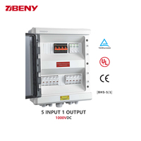 Caja Combinadora Solar DC PV Beny de 1000V IP65 con 5 Entradas y 1 Salida, Garantía de 5 Años, con Certificación CE para el Modelo Solar-BHS-5-1 de Campo Abierto