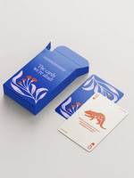 Cartes de poker personnalisées avec logo, boîte en papier artistique, bord doré brillant pour le plaisir en famille et en soirée