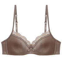 Ensemble soutien-gorge et bikini en dentelle pour femme, sans armatures, rembourré, bonnet 3/4, lingerie à bretelles réglables, fermeture au dos, usage quotidien