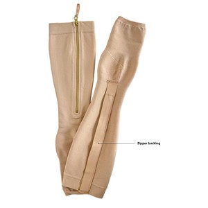 Calcetines de compresión de media pantorrilla de alta calidad de grado médico para uso transfronterizo, con cremallera YKK, unisex, juveniles, de material Spandex/Nylon - Product Image 4