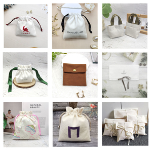 Cinta Promocional Ecológica con Impresión Personalizada de Logotipo, Bolsa de Calicó, Bolsa de Lona de Algodón Orgánico con Cordón para Botella - Product Image 4
