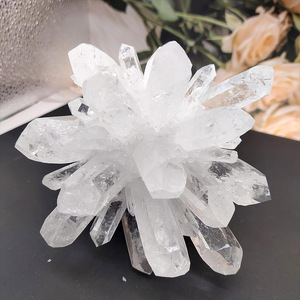 Bán buôn Reiki Rock rõ ràng tinh thể thạch anh cụm nguyên tinh thể cụm để trang trí - Product Image 4