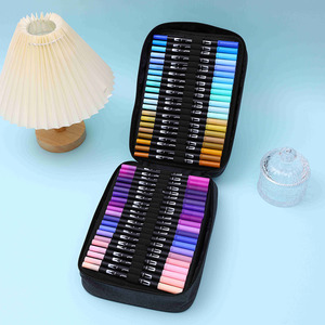 Bview Art168 Colors Juego de rotuladores de doble punta Cepillo Flexible y puntas Fineliner de 0,4mm para libros para colorear para adultos, Manga - Product Image 2