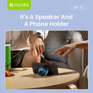 BAVIN Mini pequeño portátil de escritorio al aire libre BM23 Parlantes con altavoz inalámbrico de magnetismo de diente azul - Product Image 3