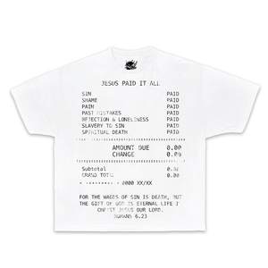 Jesus Paid IT All Graphic T-Shirt Oversized Streetwear Y2K Kids Tee Maglietta stampata in cotone a maniche corte con scollo a O - Product Image 1