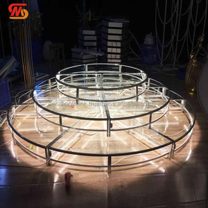 웨딩 무대 장식 LED 댄스 플로어 웨딩 장식 조명 사각형 런웨이 플랫폼 웨딩 무대 - Product Image 3