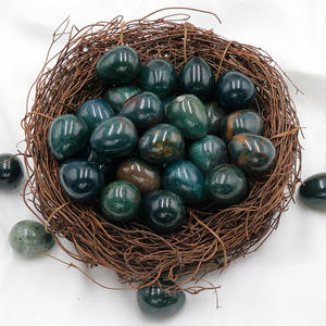 HZ Custom Großhandel Little Egg Rock Polierte eiförmige Edelstein Dalmation Jaspis Kristall Kleine Eier perlen Stein Home Decoration - Product Image 6