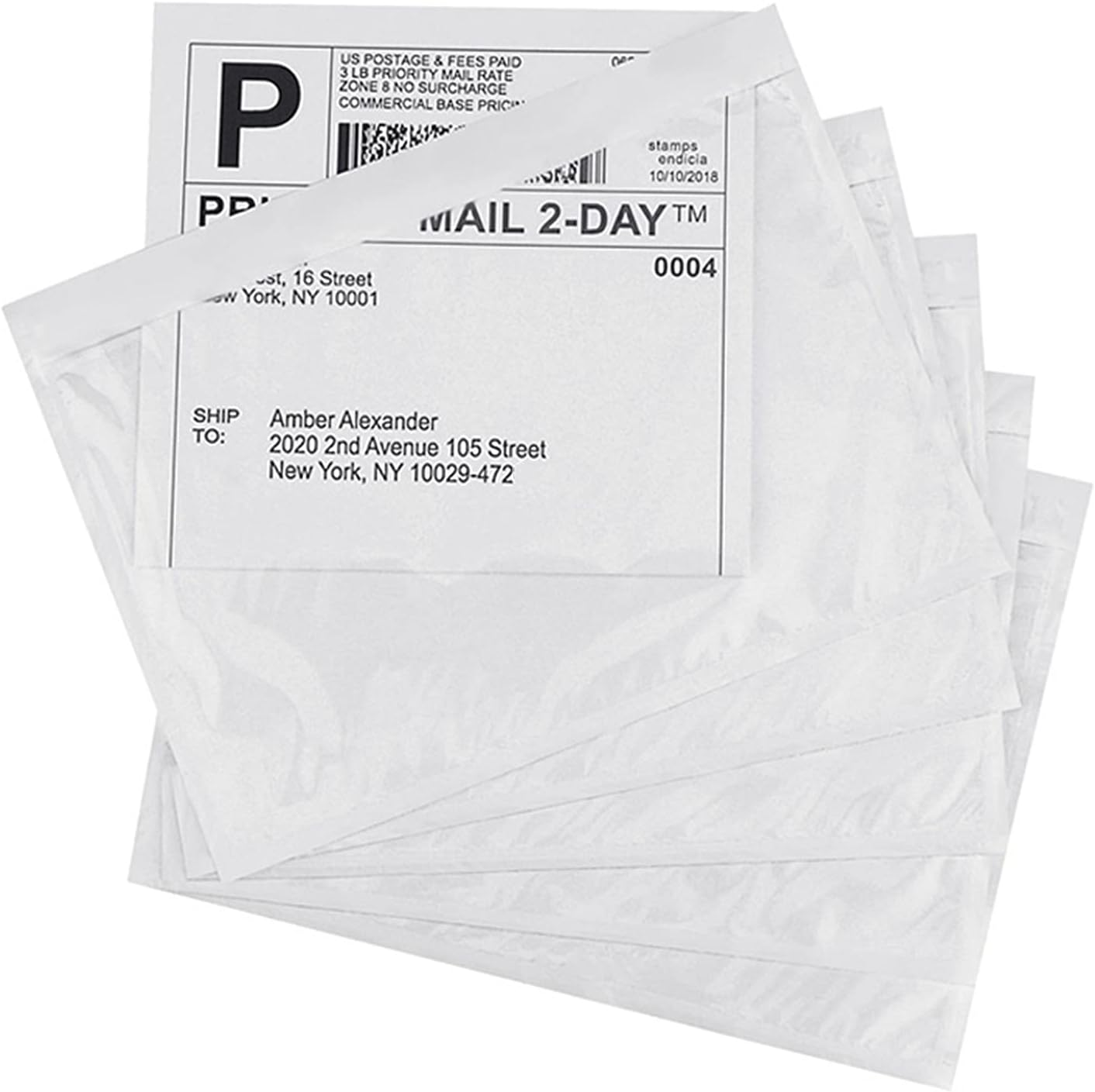 Clear Self-adhesive Top Loading Packing List Pouches Shipping Label Envelopes Mailing Pouches for Shipping Clear