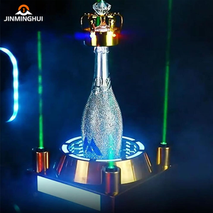 VIP şampanya sunumları ve reklam için yeşil lazer aydınlatma ile şarj edilebilir LED şarap votka Tequila vitrin rafı - Product Image 2