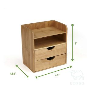 Eco Go Bamboo Natural Color All-Season <b>Desk</b> Organizer Office <b>Drawer</b> Tidy Candy - Product Image 3