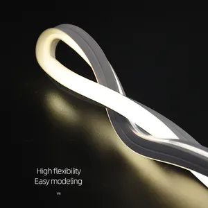 लुढ़का 360 डिग्री चमक गोल आकार लचीला एलईडी पट्टी नीयन सिलिकॉन ट्यूब के लिए एलईडी पट्टी रोशनी