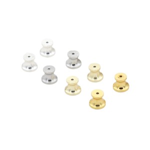 Pendientes chapados en oro de 18k que conservan el color, diseño de cintura delgada, con incrustaciones de silicona, tapones para los oídos, semiterminados para bricolaje. - Product Image 5