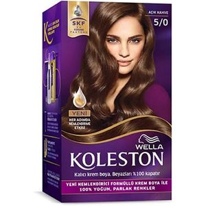 Koleston Kit pour teinture capillaire 5/0 forme de lotion plastique brun clair caractéristique permanente - Product Image 1