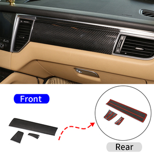 Bất động sợi carbon trung tâm giao diện điều khiển Bảng điều khiển dán cho PORSCHE MACAN 2018 2020 nội thất ô tô TRIM phụ kiện - Product Image 5