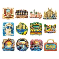 Europe, Italie, Venise, Florence, Rome, Capri, aimants de réfrigérateur en résine 3D, souvenirs touristiques, autocollants, artisanat, décoration
