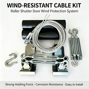 Kit de câbles résistant au vent pour porte à enroulement industrielle, système de câbles en acier anti-vent robuste pour volet roulant - Product Image 5